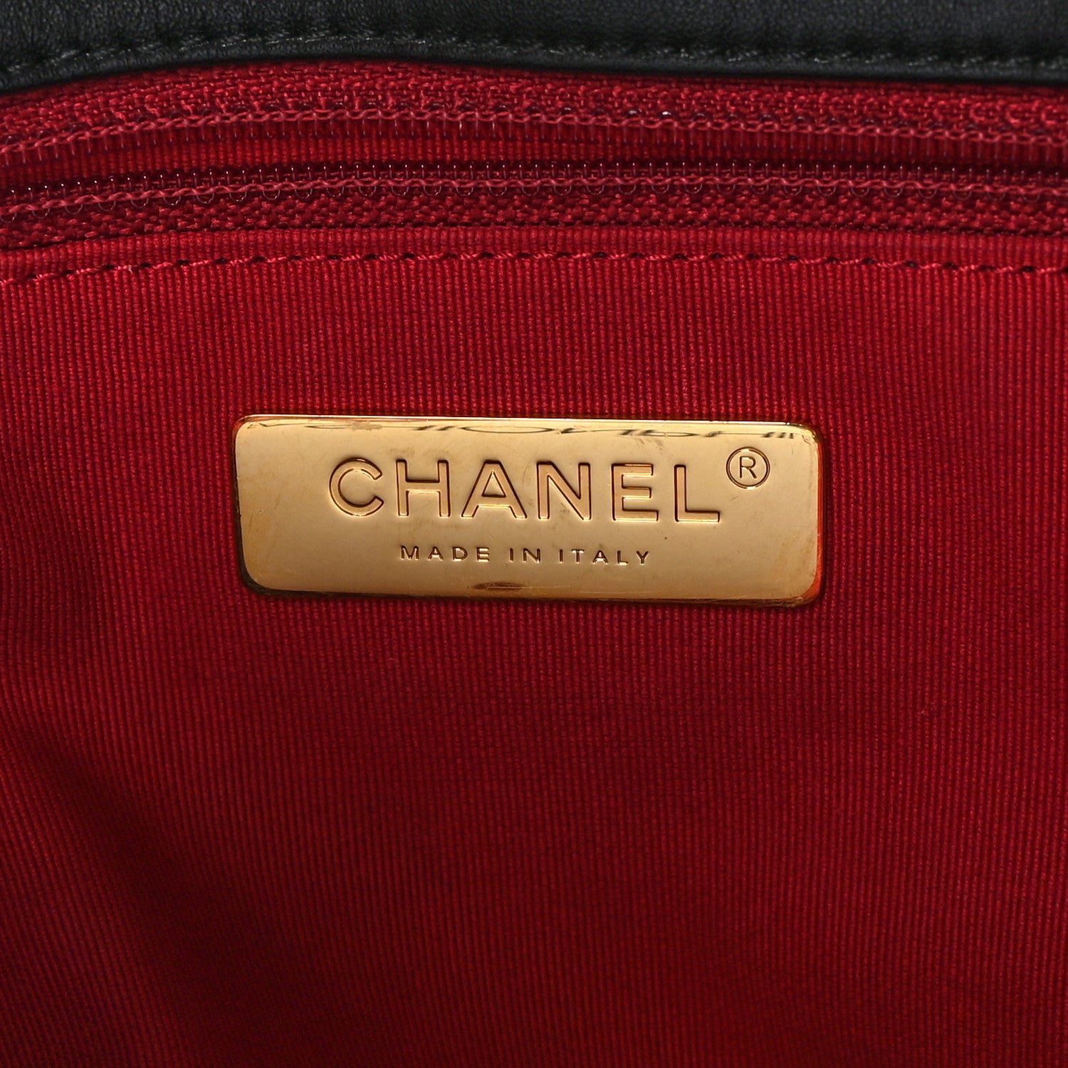 Chanel Lambskin Quilted Chanel 19 East West Shopping Bag Black 6 of 10