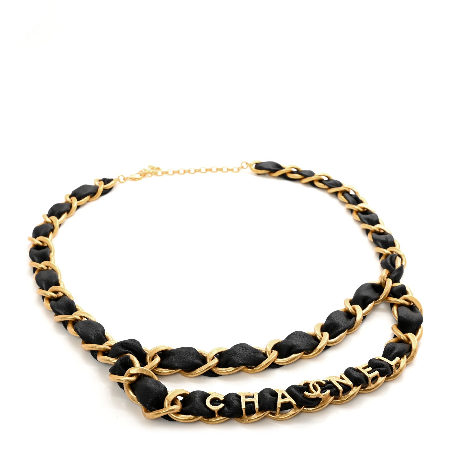 Chanel Calfskin Woven 90s Icon CC Belt Black 1 of 3