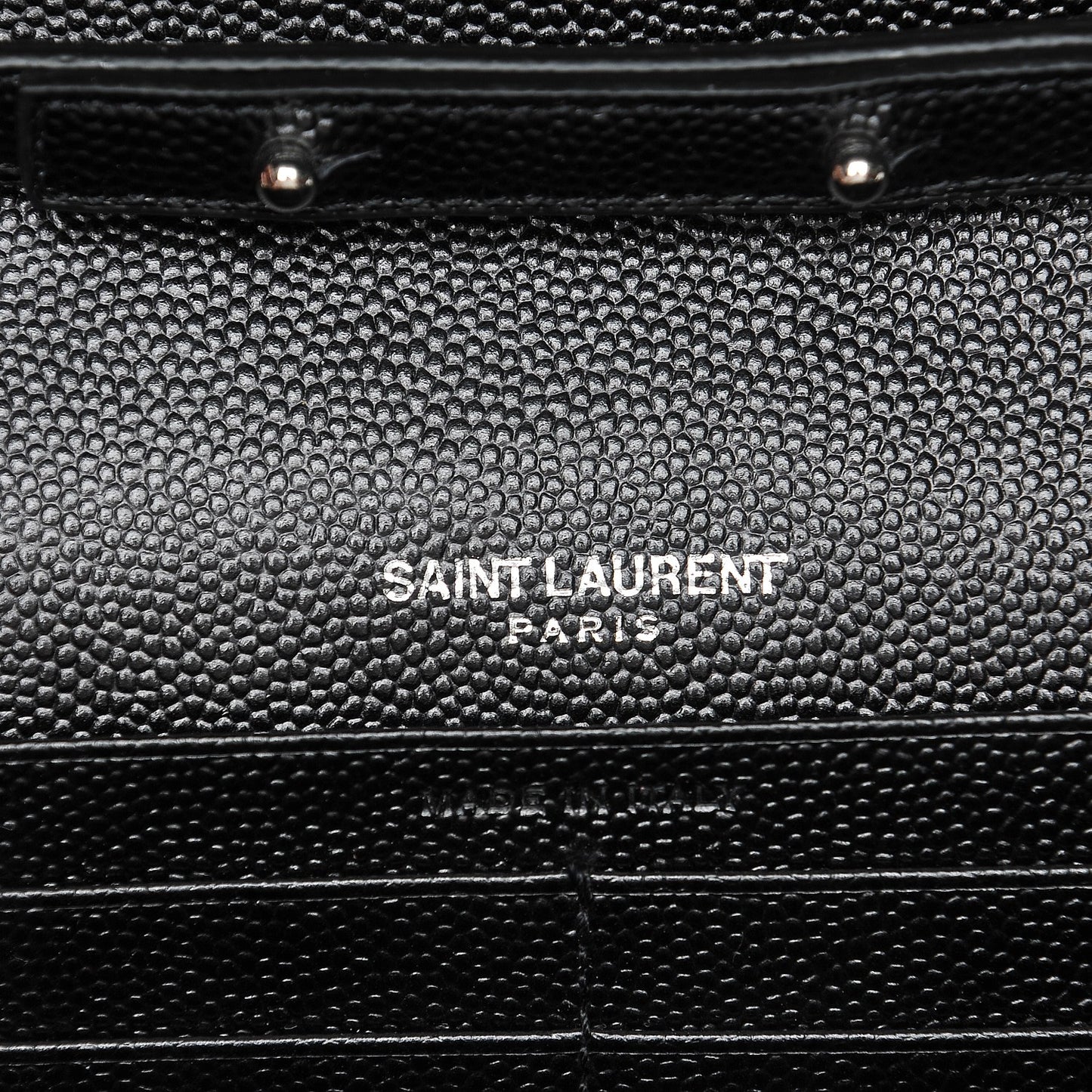 Grain De Poudre Matelasse Chevron Monogram Chain Wallet Black