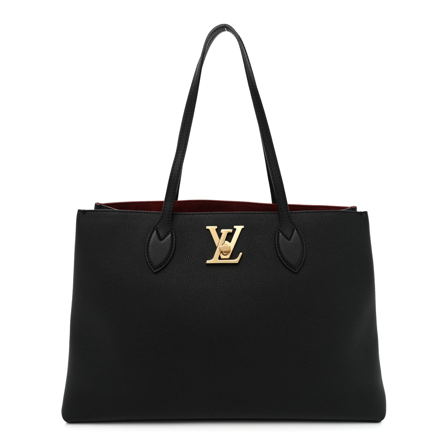 Louis Vuitton Grained Calfskin Lockme Shopper Black 1 of 10