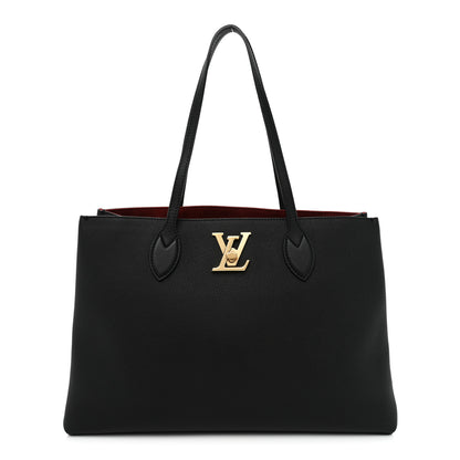Louis Vuitton Grained Calfskin Lockme Shopper Black 1 of 10