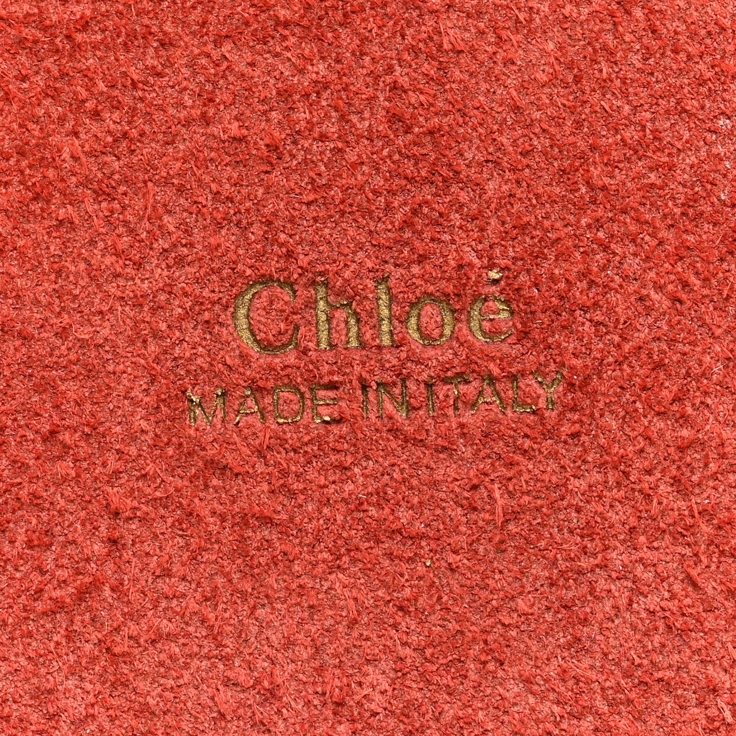 Chloe Calfskin Lizard Embossed Small Aby Lock Sepia Brown 6 of 9