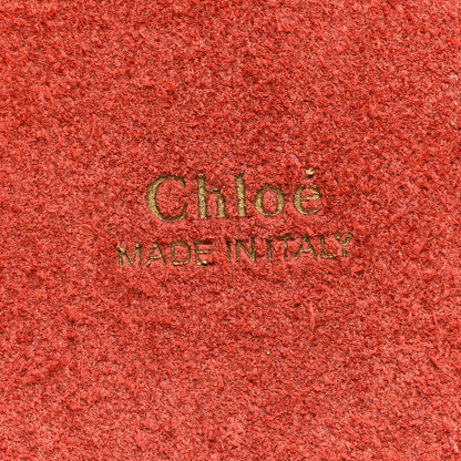 Chloe Calfskin Lizard Embossed Small Aby Lock Sepia Brown 6 of 9