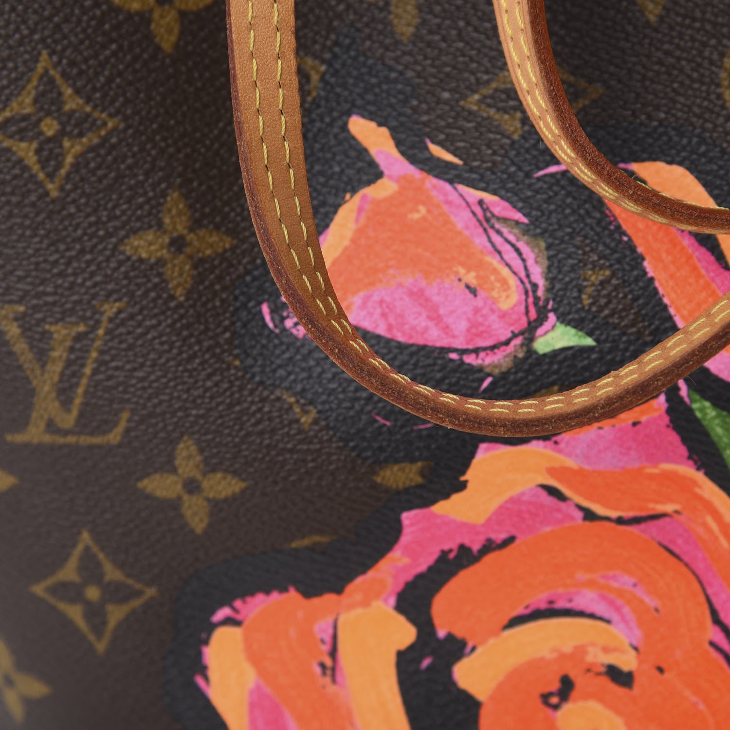 Louis Vuitton Monogram Roses Neverfull MM 13 of 14