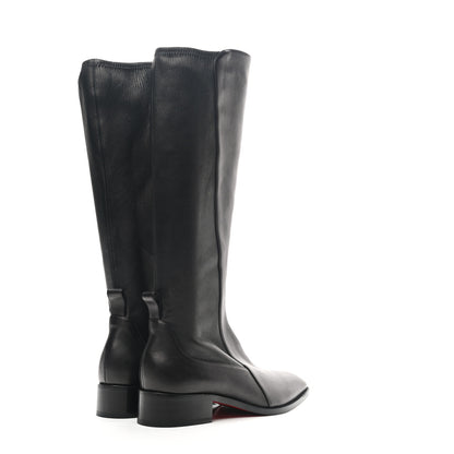 Christian Louboutin Nappa Tagastretch Flat Knee Boots 38.5 Black 4 of 8