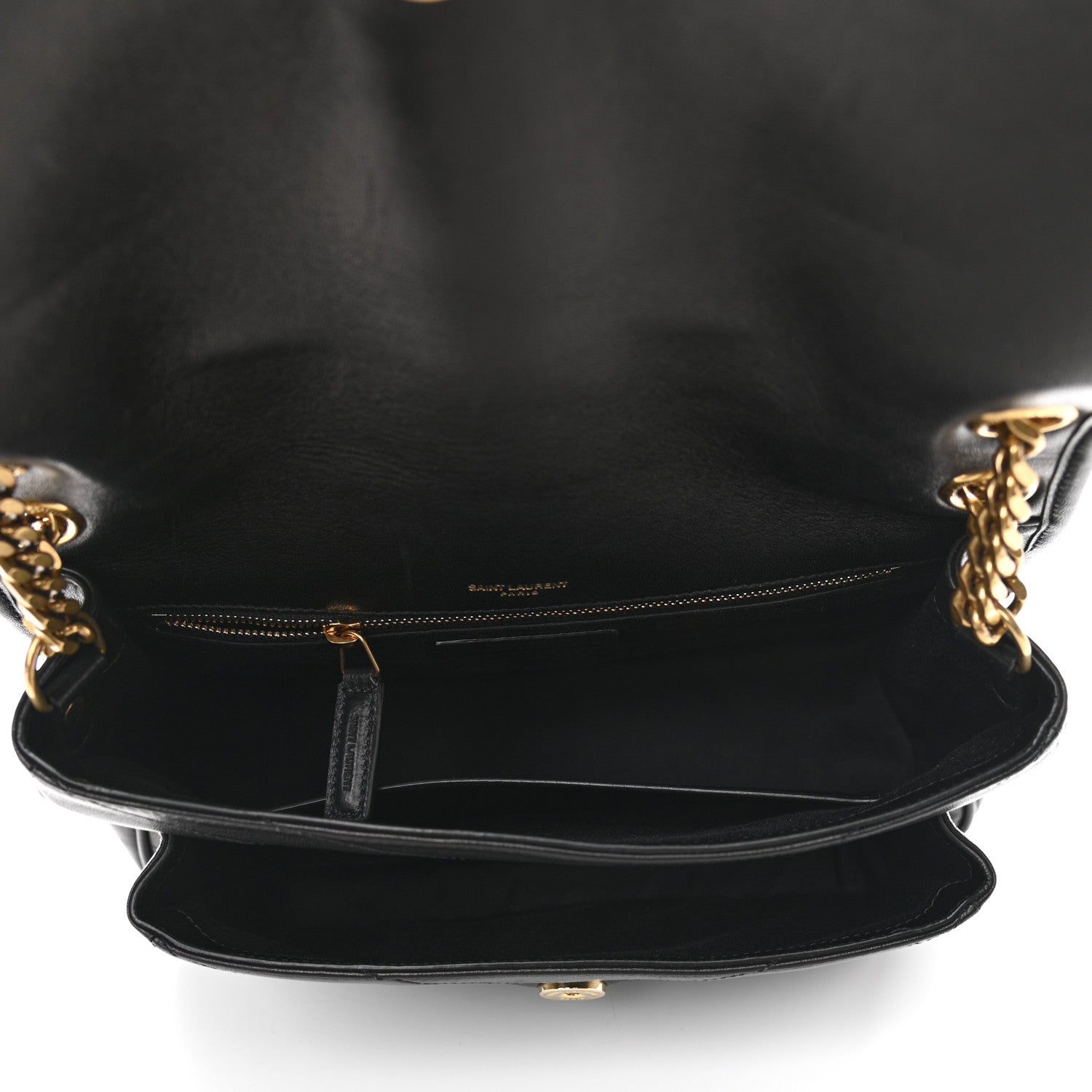 Saint Laurent Lambskin Matelasse Monogram Medium Niki Chain Satchel Black 5 of 8