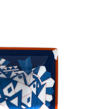 Hermes Porcelain Cheval de Fete Change Tray Marine 4 of 6