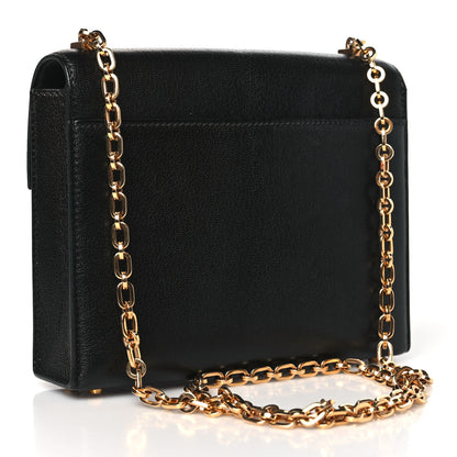 Hermes Chevre Mysore Mini Verrou Chaine Bag Black 3 of 12