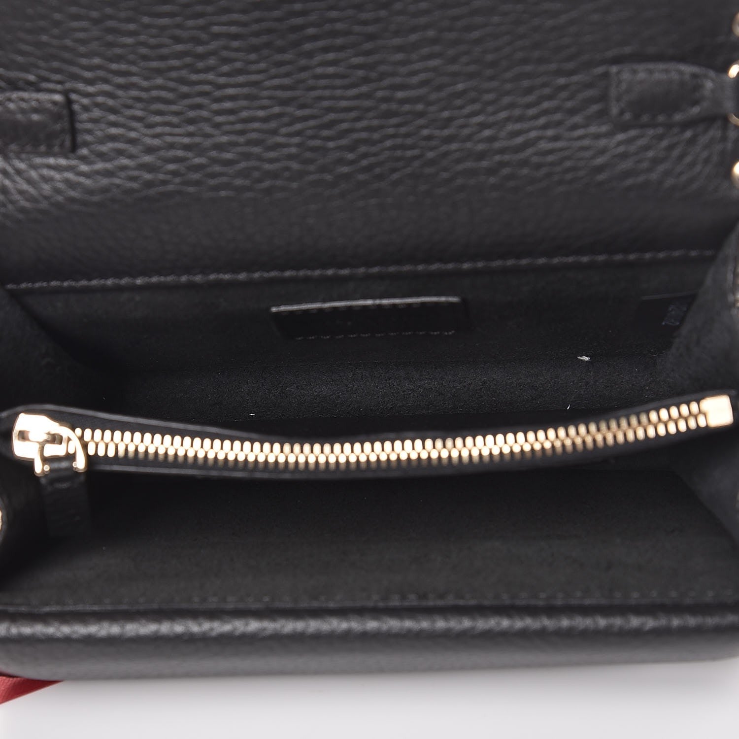 Valentino Garavani Pebbled Calfskin Rockstud Wallet on Chain Black 5 of 7