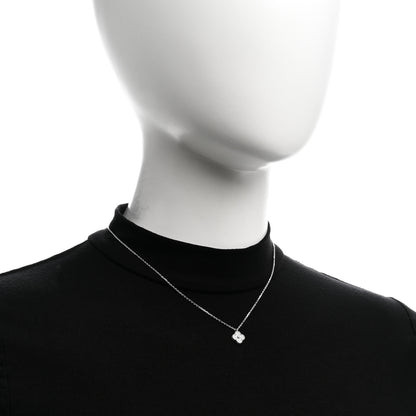 Van Cleef & Arpels 18K White Gold Diamond Sweet Alhambra Pendant Necklace 2 of 4