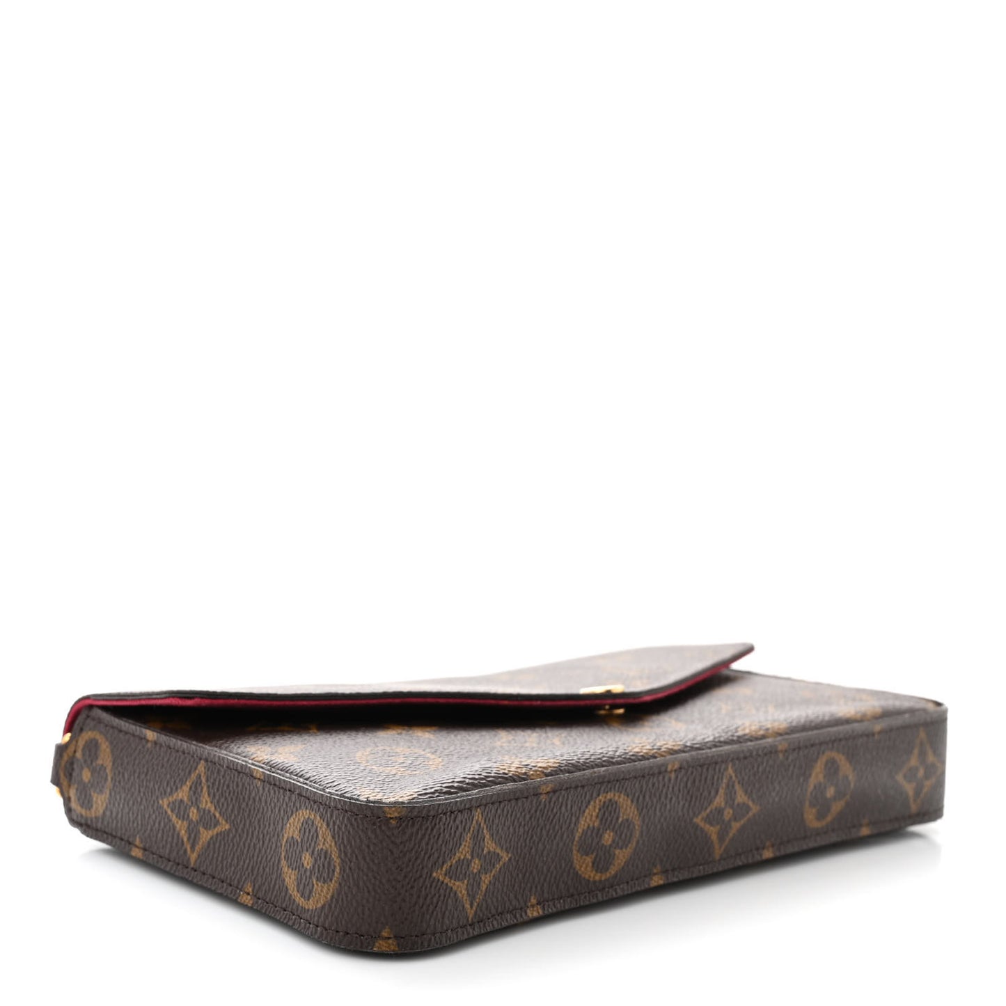 Monogram Pochette Felicie Chain Wallet Fuchsia