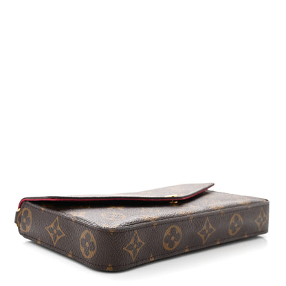 Louis Vuitton Monogram Pochette Felicie Chain Wallet Fuchsia 4 of 11