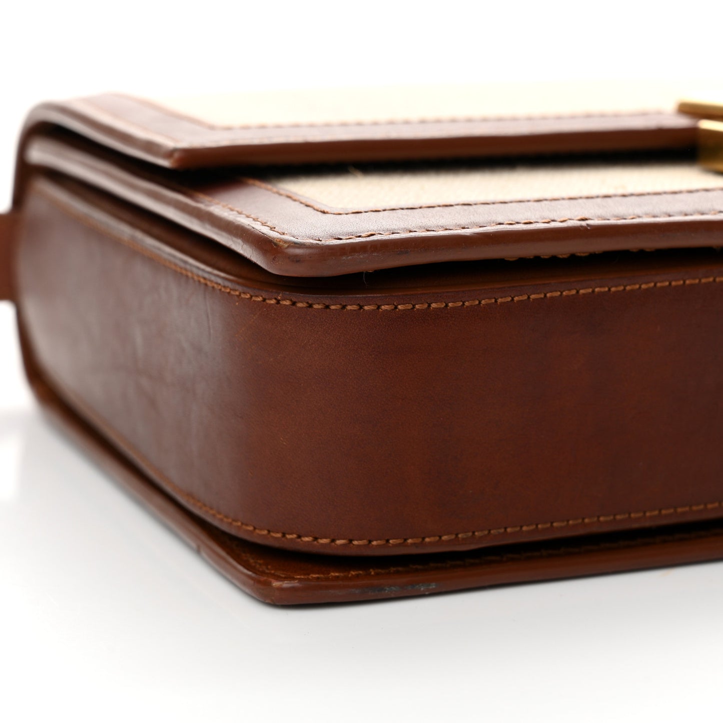 Linen Calfskin Medium Bellechasse Beige Cognac