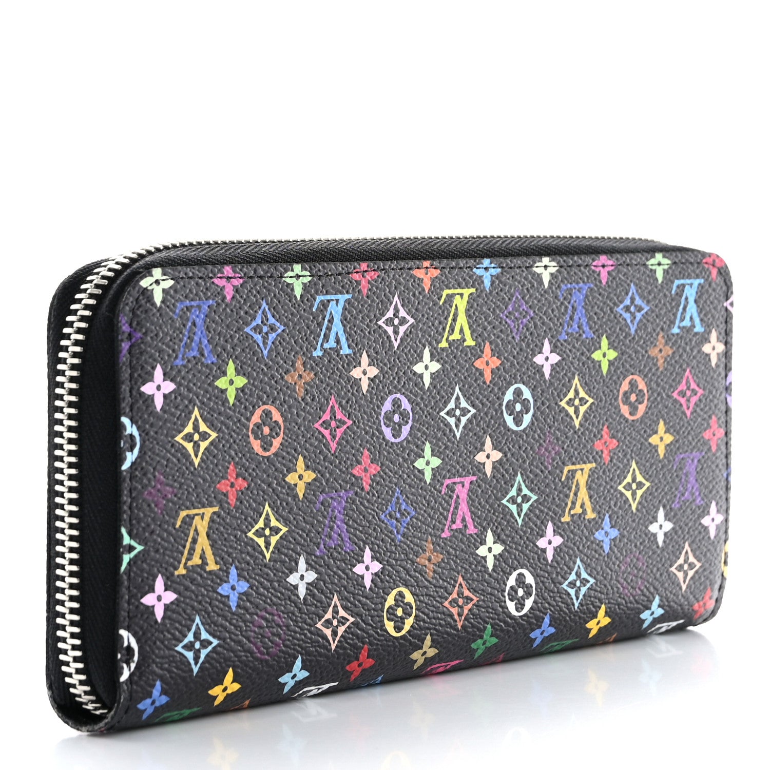 Louis Vuitton LV X TM Monogram Multicolor Clemence Wallet Black 3 of 7