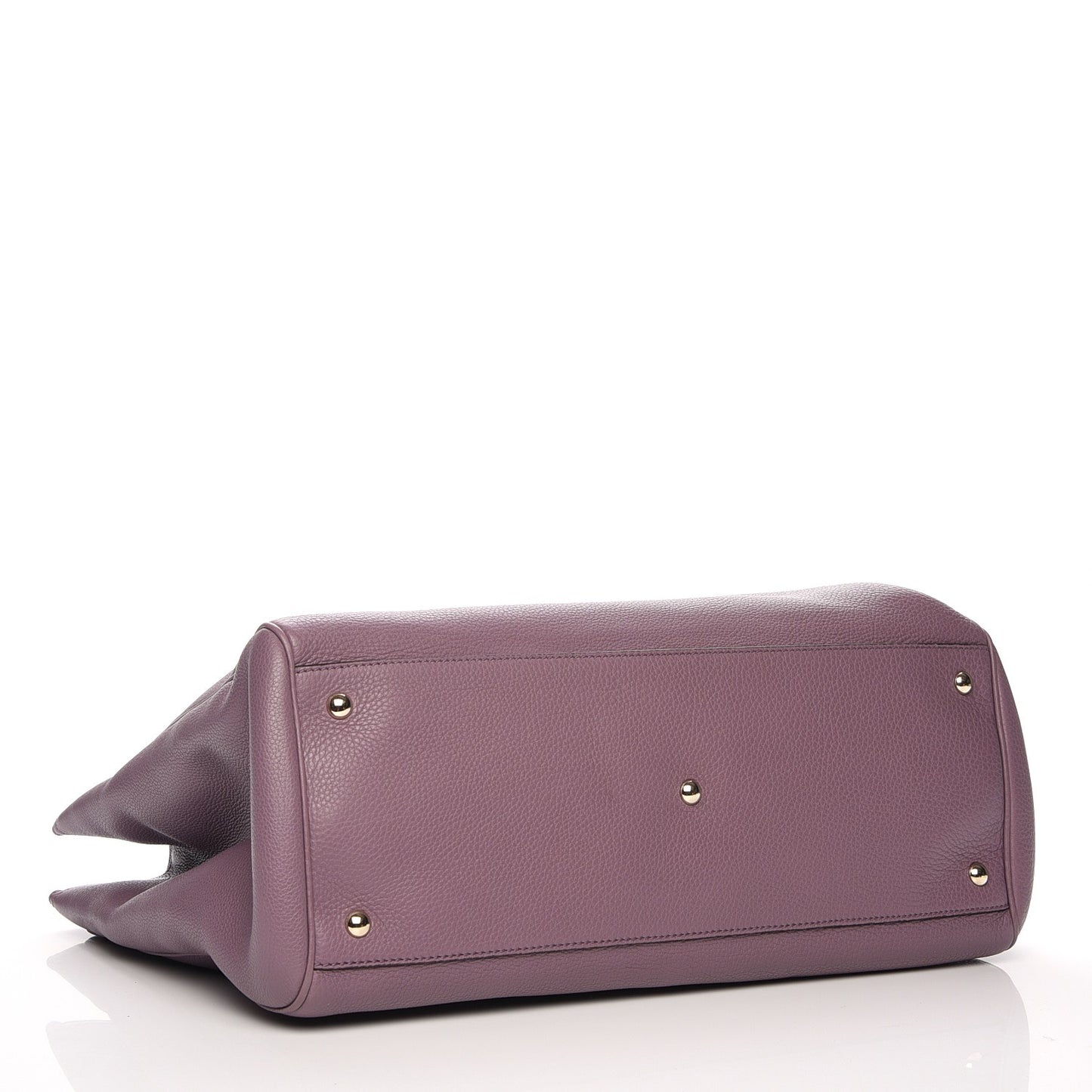 Calfskin Large Bamboo Shopper Tote Purple