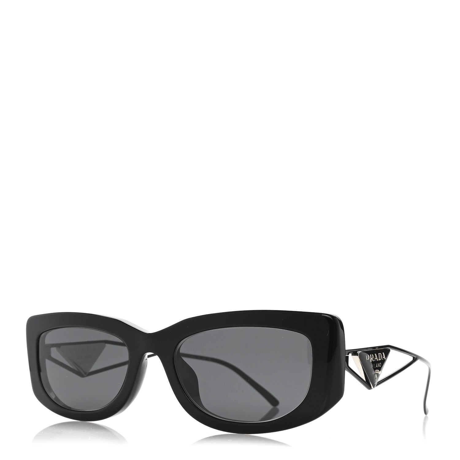 Prada Acetate Sunglasses SPR 14Y Black Slate Gray 1 of 7