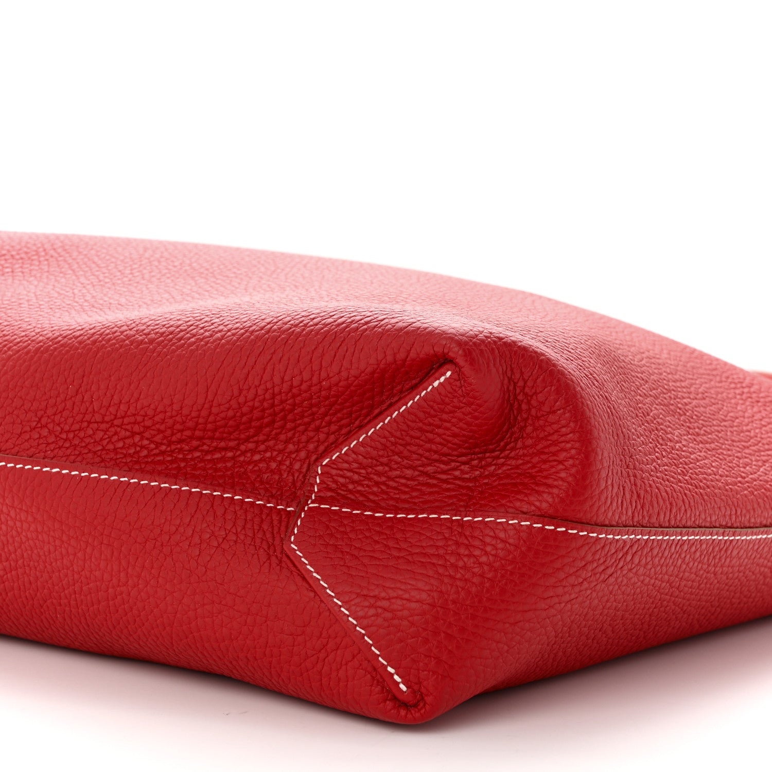 Hermes Taurillon Clemence Double Sens 45 Reversible Tote Rouge Casaque Rose Jaipur 15 of 19