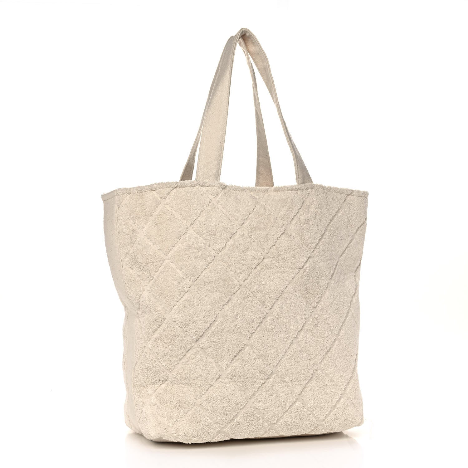 Chanel Terry Cotton CC Beach Tote Towel Set Ivory 4 of 17