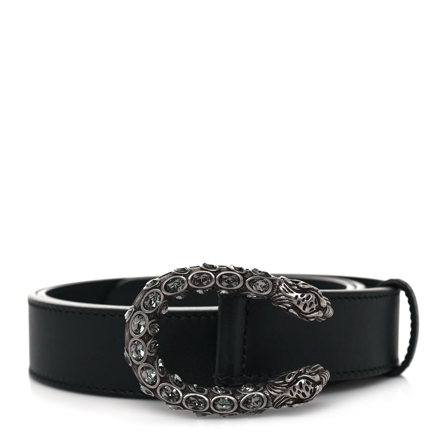 Moon Calfskin Crystal Dionysus 30mm Belt 85 34 Black Black Diamond