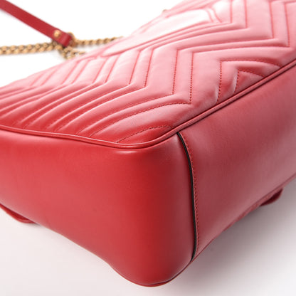 Gucci Calfskin Matelasse Large GG Marmont Shoulder Bag Hibiscus Red 14 of 14