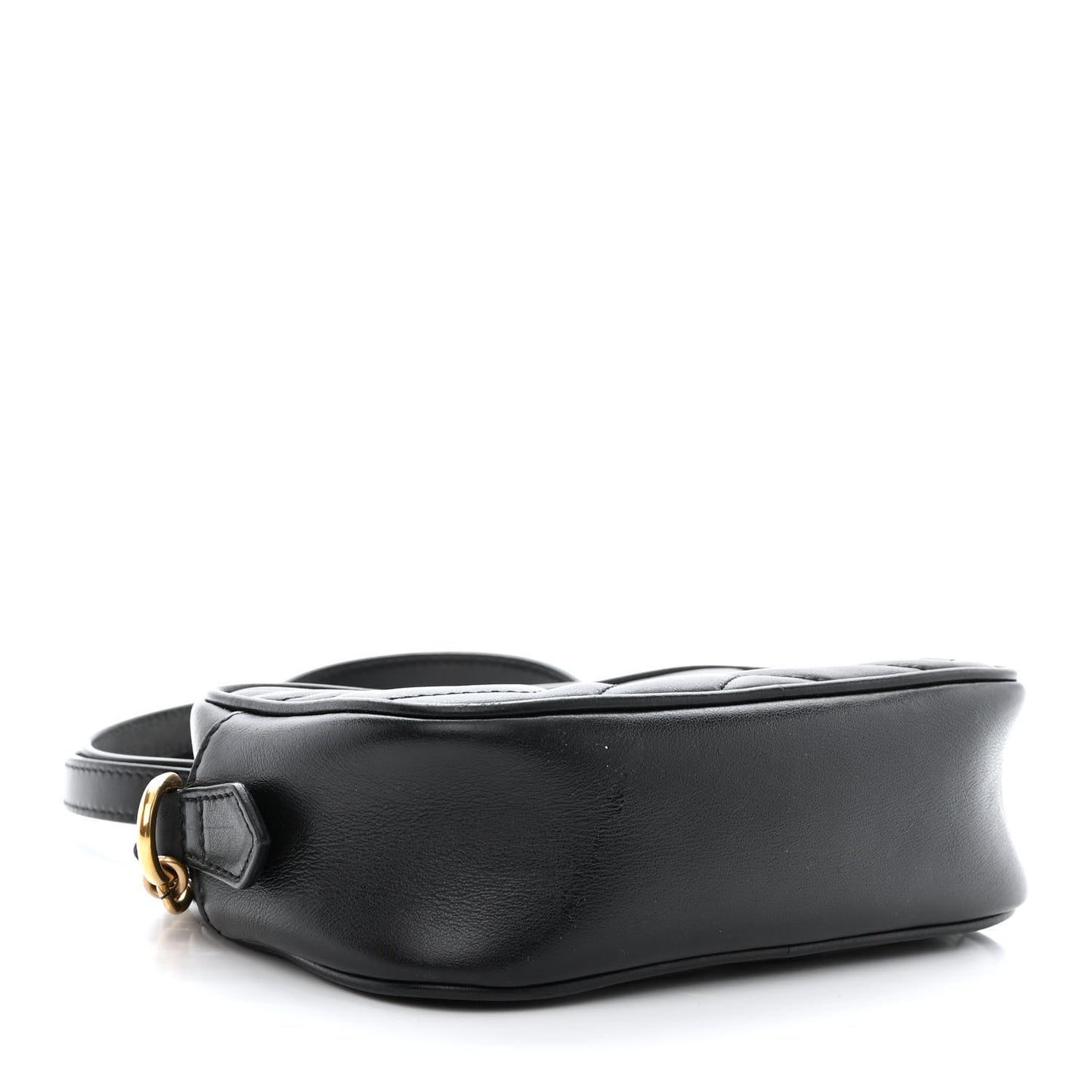 Calfskin Matelasse Mini GG Marmont Chain Shoulder Bag Black