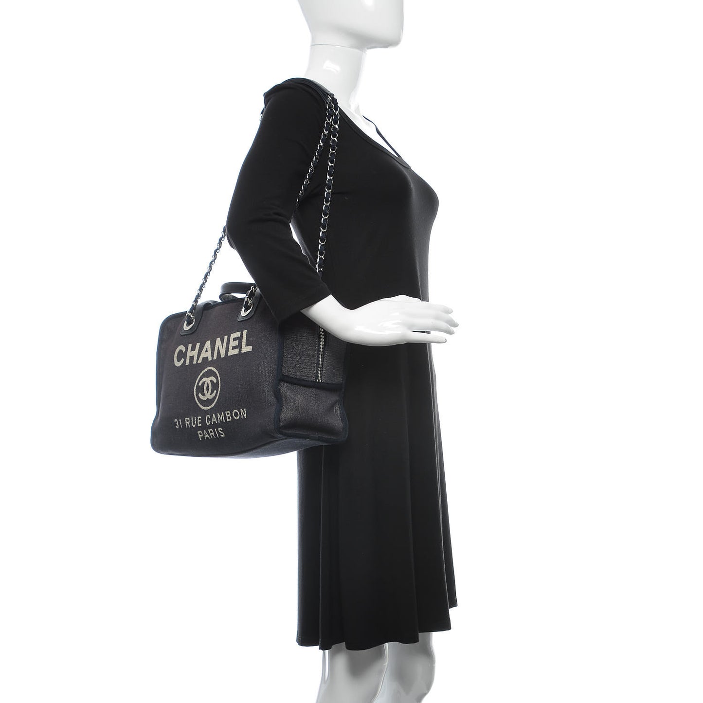 Denim Deauville Bowling Bag Dark Blue