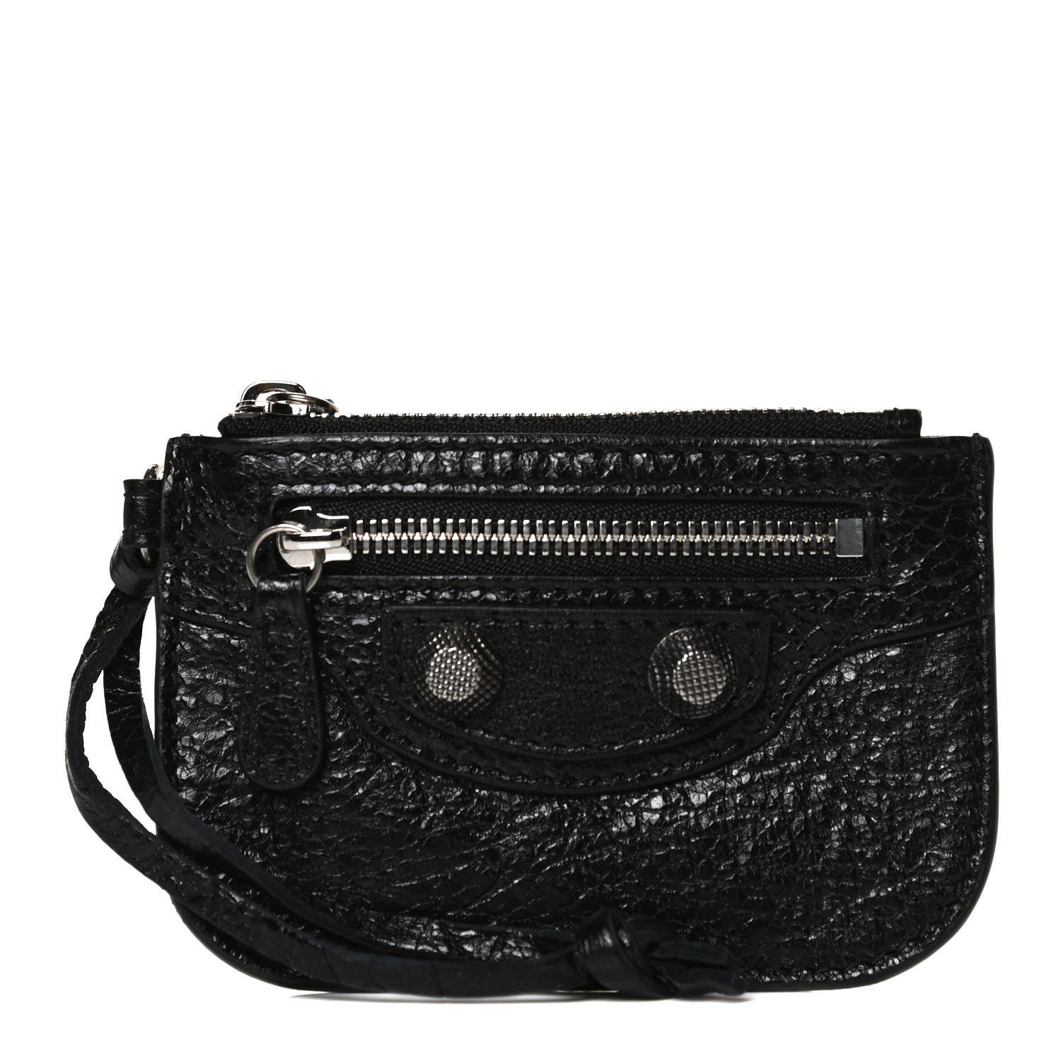 Balenciaga Agneau Giant 12 Silver Hardware Coin Purse Black 1 of 10