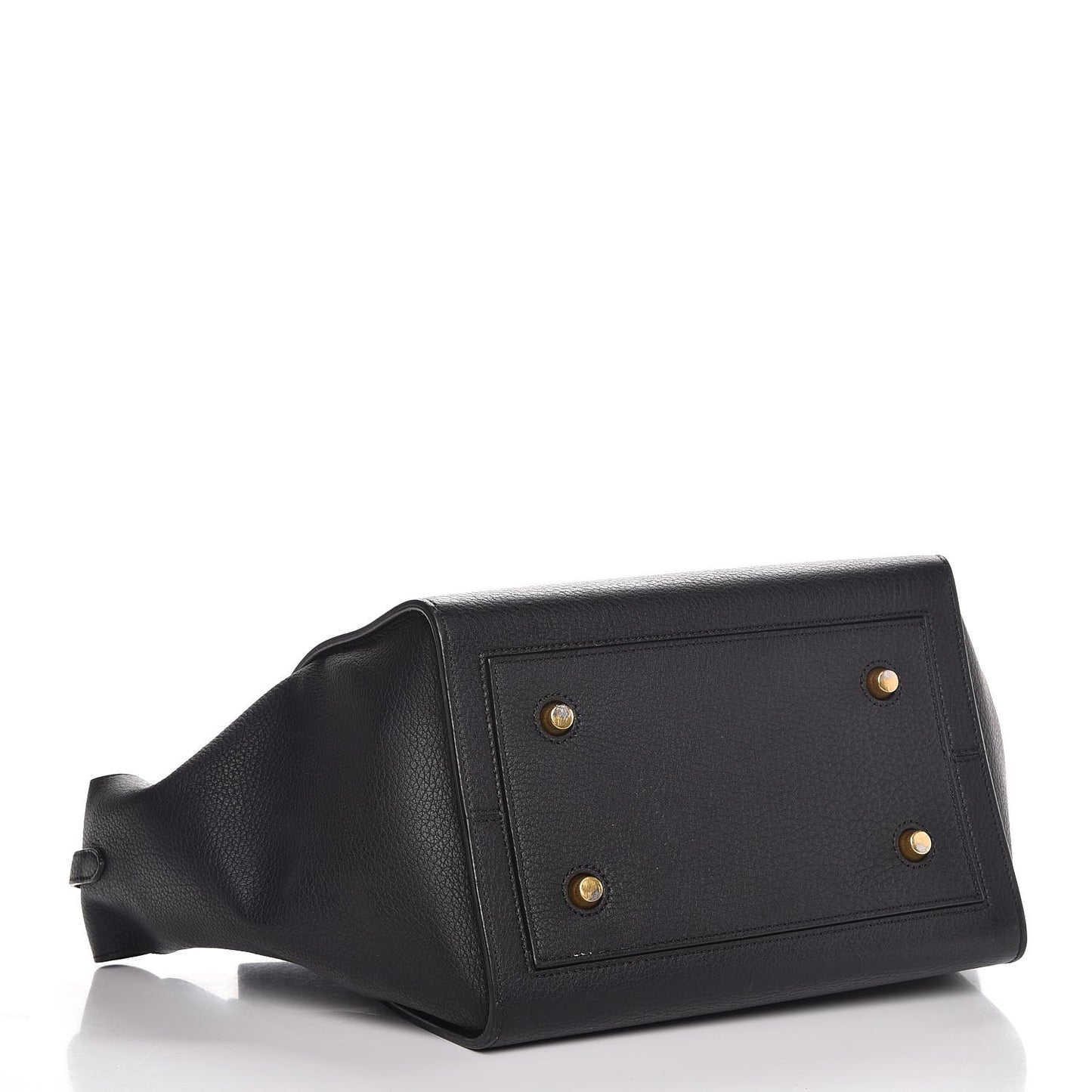 Crisped Calfskin Mini Tie Knot Tote Black