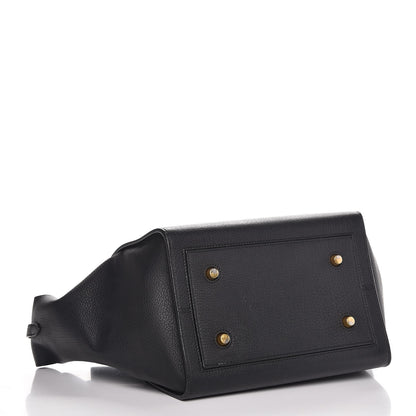 Celine Crisped Calfskin Mini Tie Knot Tote Black 4 of 9