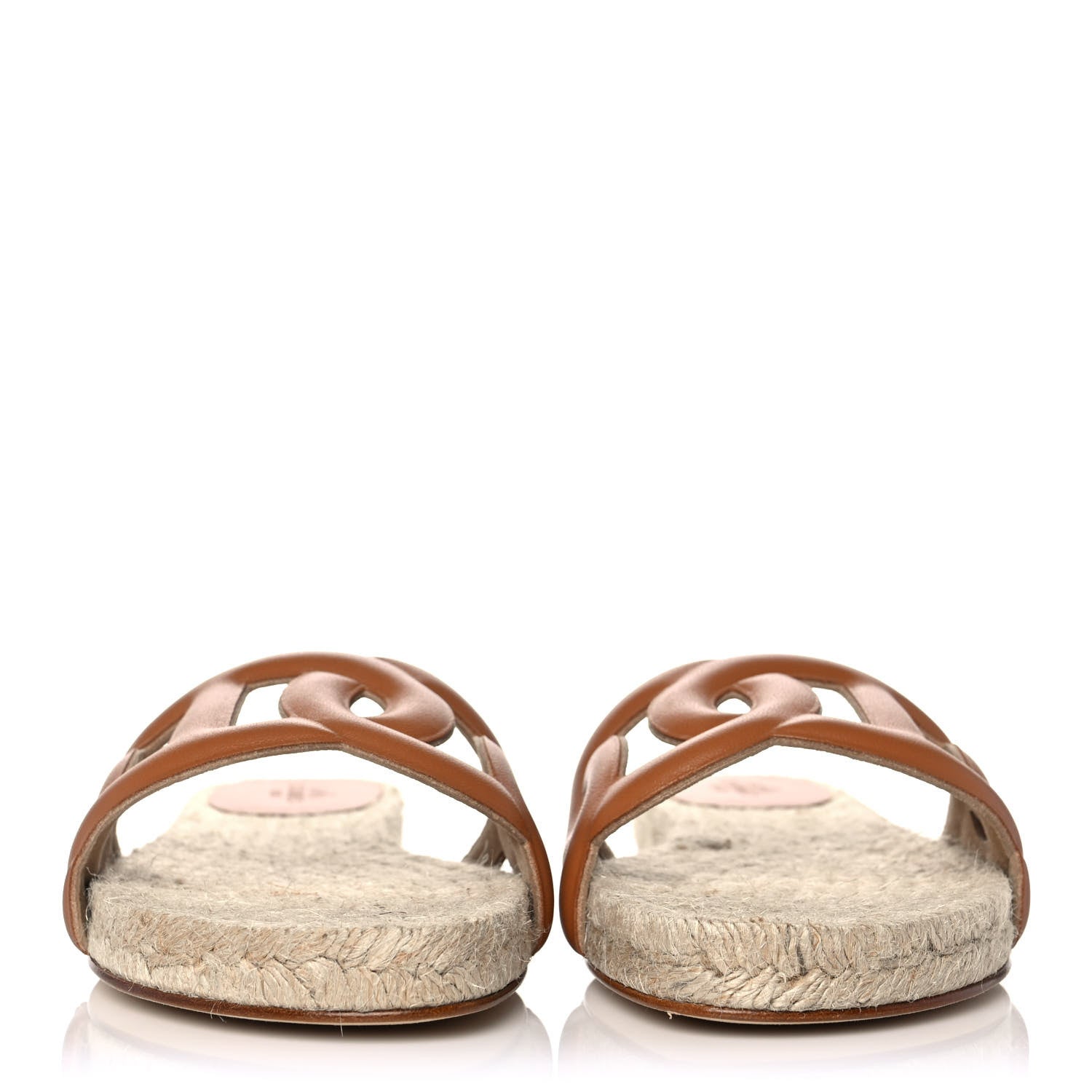 Hermes Nappa Famosa Espadrille Sandals 37 Naturel 2 of 8