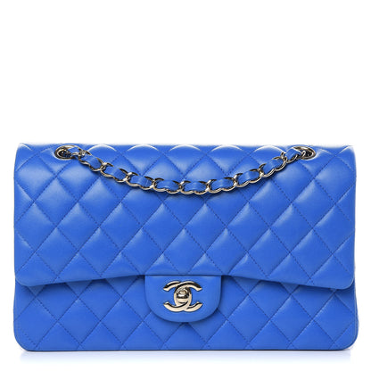 Chanel Lambskin Quilted Medium Double Flap Blue 1 of 13