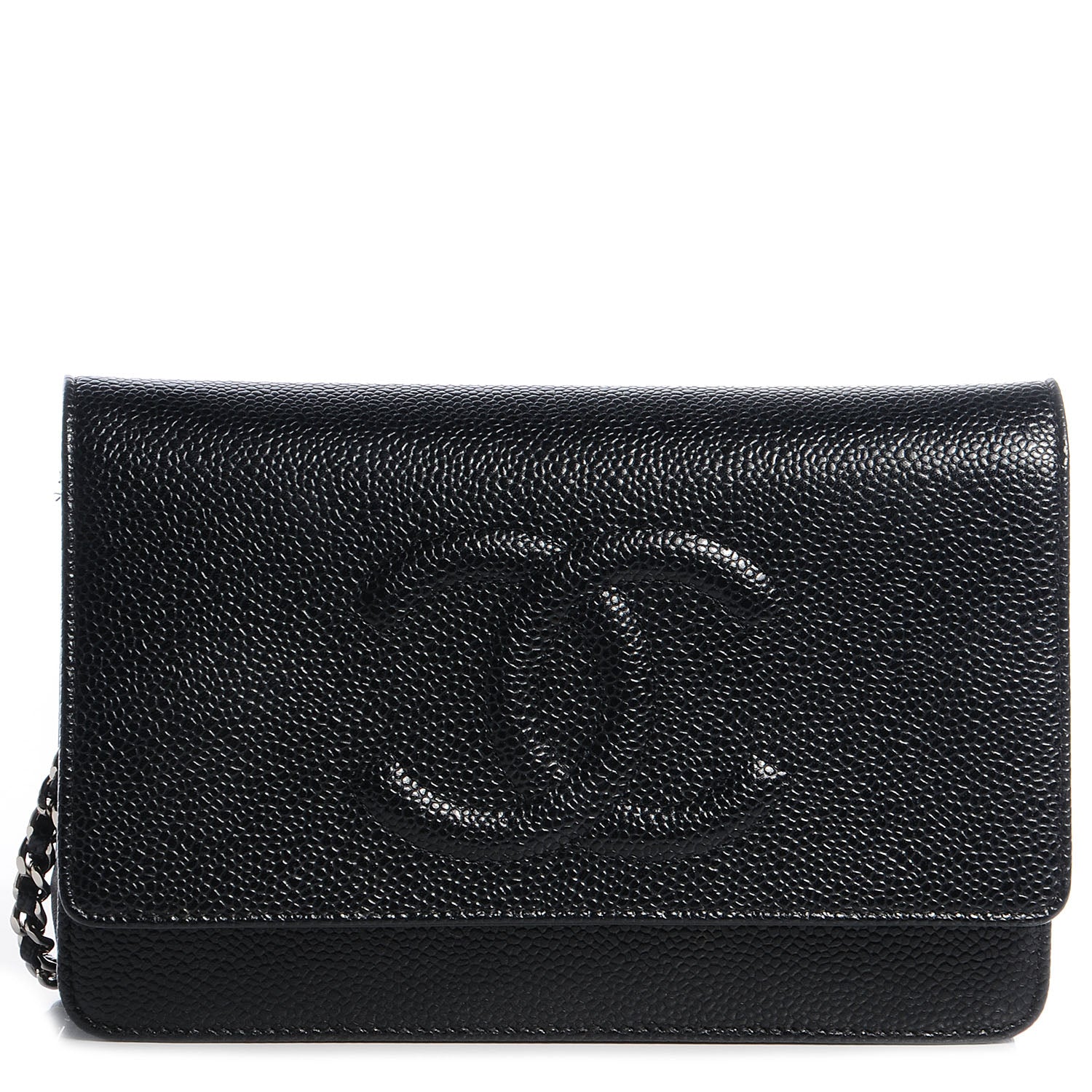 Chanel Caviar Timeless CC Wallet on Chain WOC Black 1 of 8
