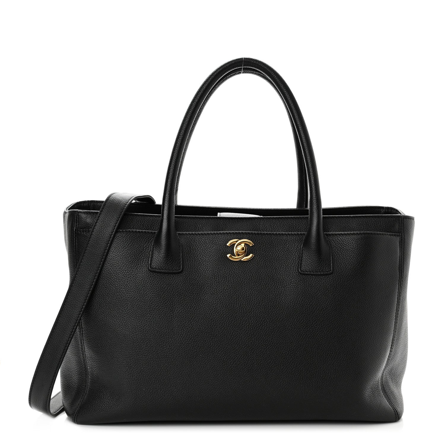 Chanel Calfskin Cerf Executive Shopper Tote Black 1 of 9