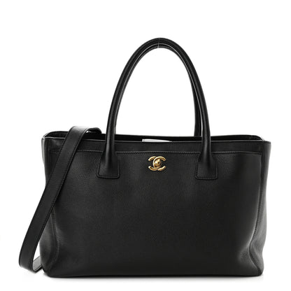 Chanel Calfskin Cerf Executive Shopper Tote Black 1 of 9