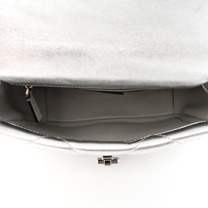 Valentino Garavani Nappa Medium Roman Stud Shoulder Bag Silver 5 of 9
