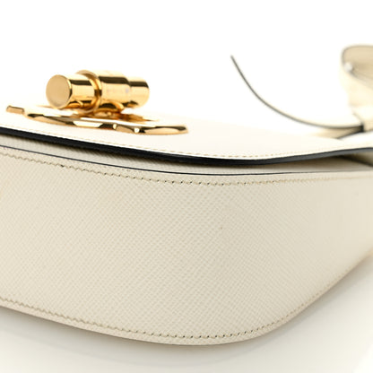 Prada Saffiano Cuir Pattina Shoulder Bag White 9 of 9