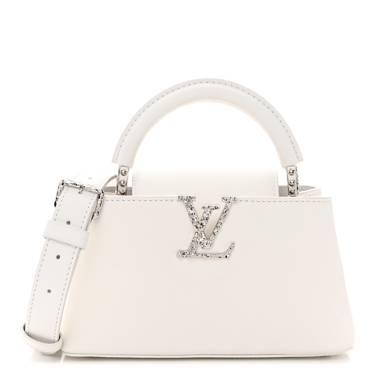 Louis Vuitton Taurillon Capucines East West Mini Optical White 1 of 11