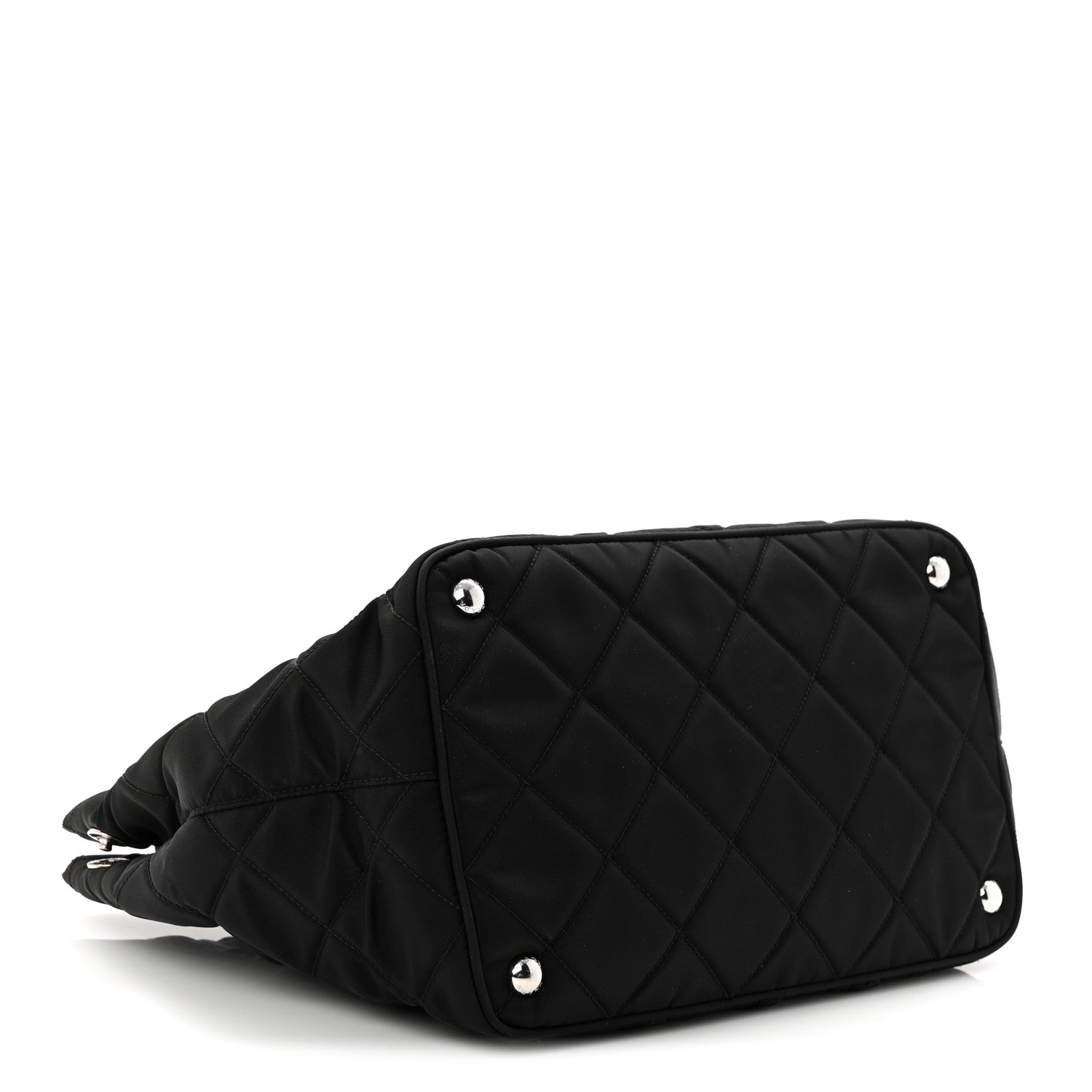 Prada Nylon Tessuto Impuntu Quilted Tote Black 4 of 10