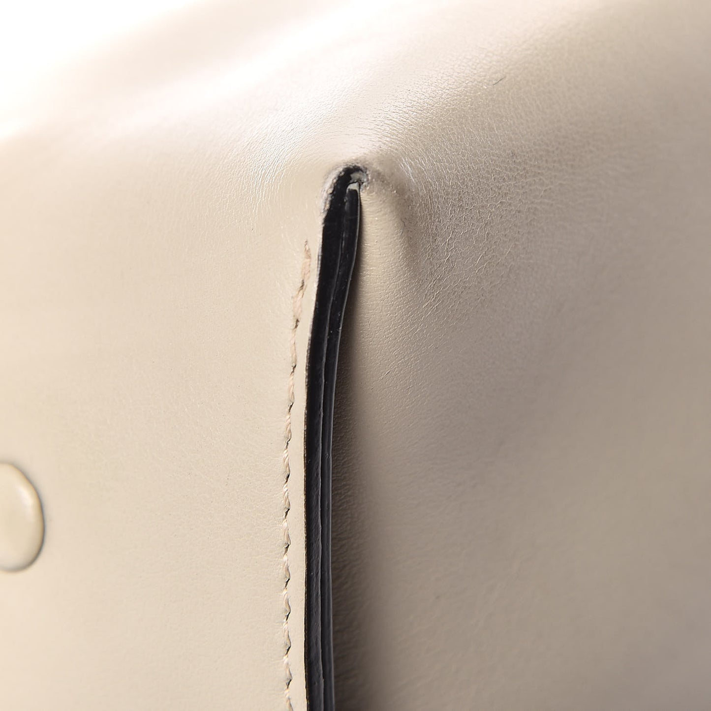 Smooth Calfskin Small Baylee Tote Beige Black