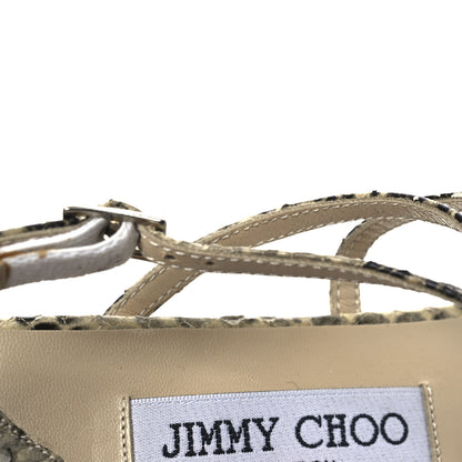 Jimmy Choo Snakeskin Sai 65 Sandals 37 Natural 13 of 13