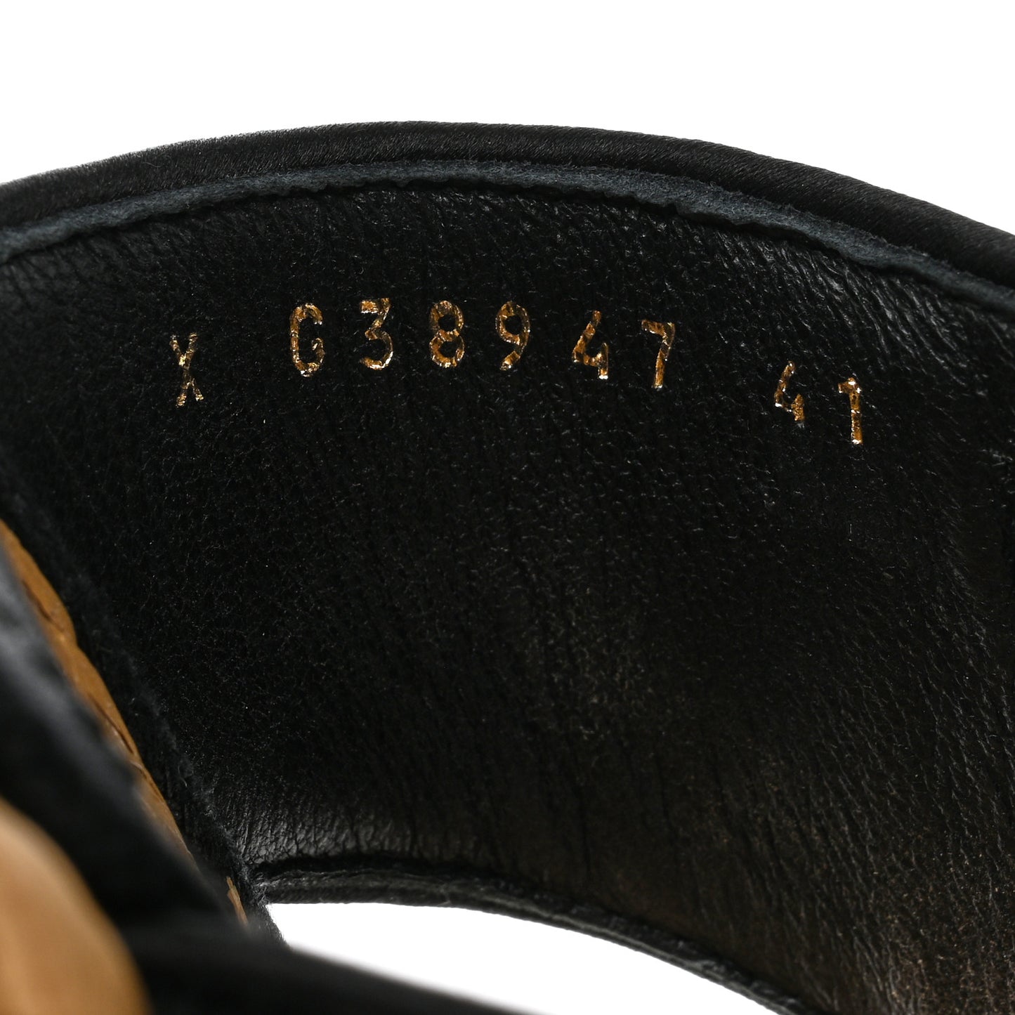 Terry Cloth Raffia CC Logo Thong Sandals 41 Black