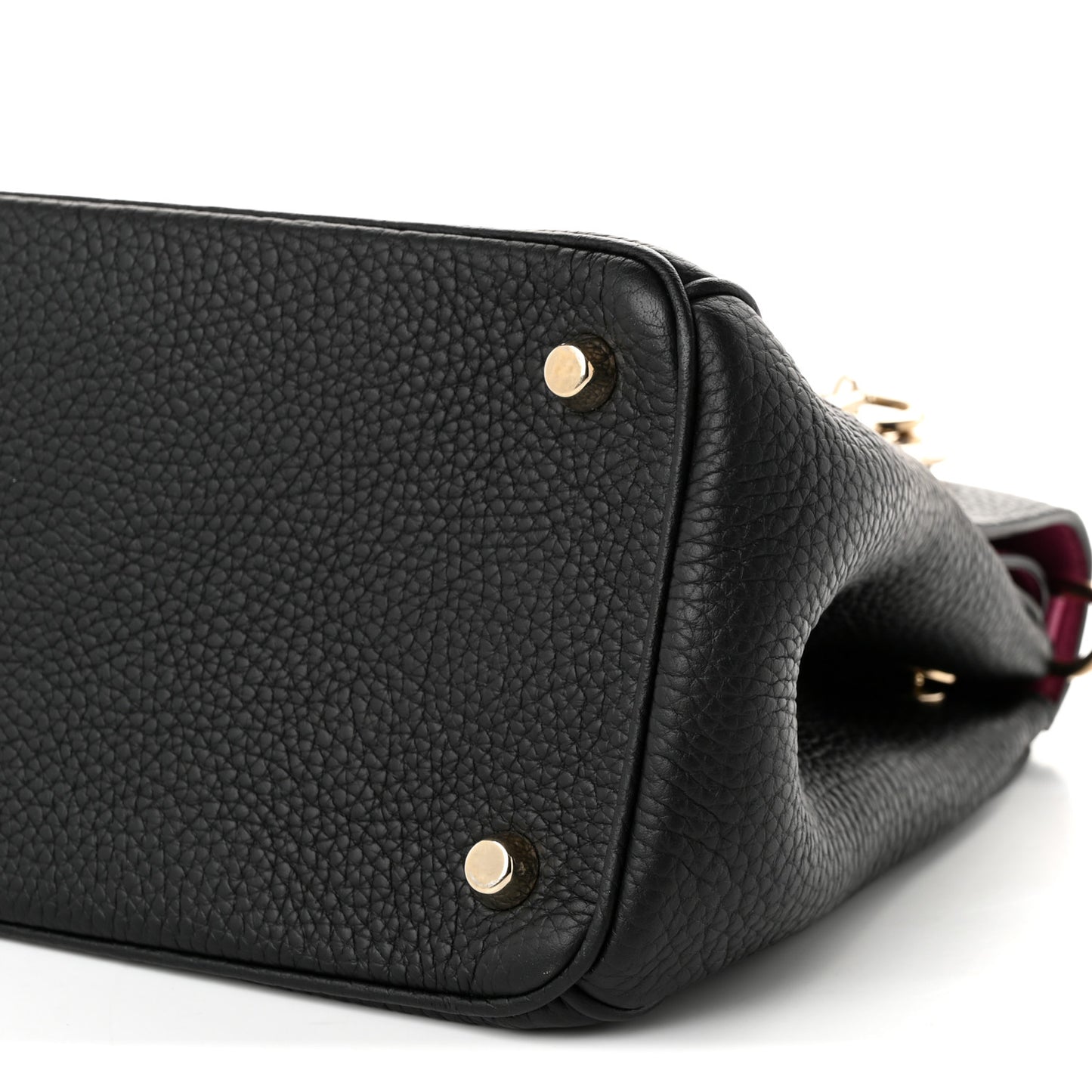 Bullcalf Small Be Dior Flap Black Fraise