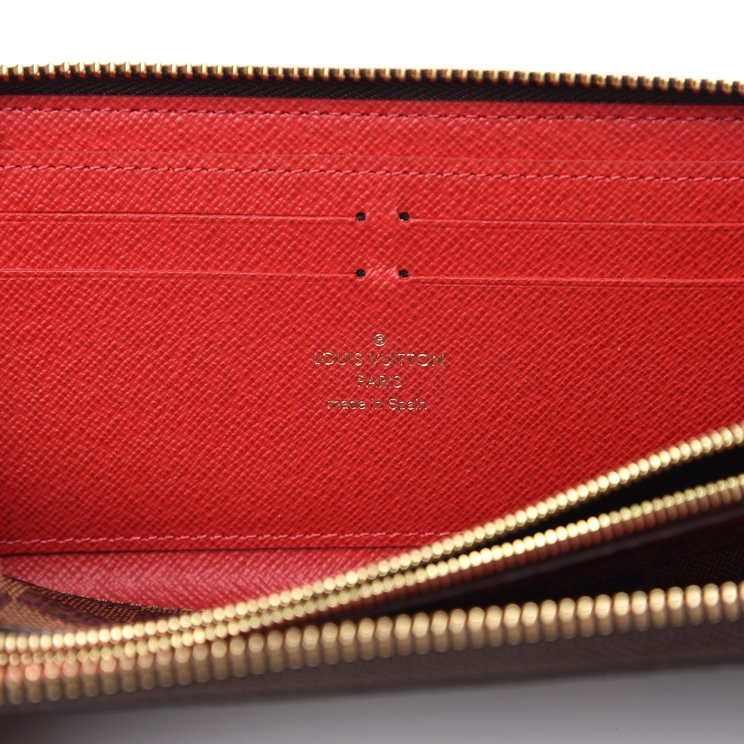 Louis Vuitton Damier Ebene Clemence Wallet Cherry 6 of 6