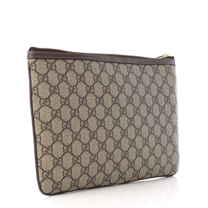 Gucci GG Supreme Monogram Large Ophidia Pouch Clutch Brown 2 of 8