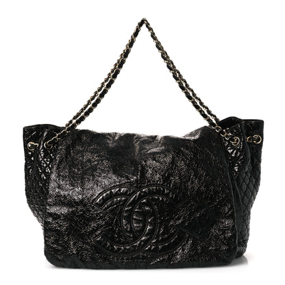 Chanel Vinyl XXL Rock and Chain Flap Black 1 of 15