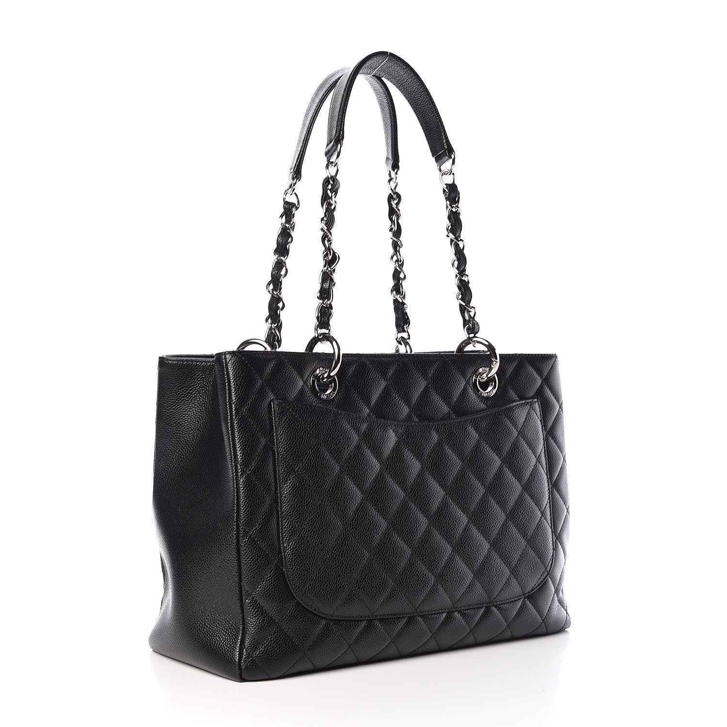 Chanel Caviar Quilted Grand Shopping Tote GST Black 3 of 10