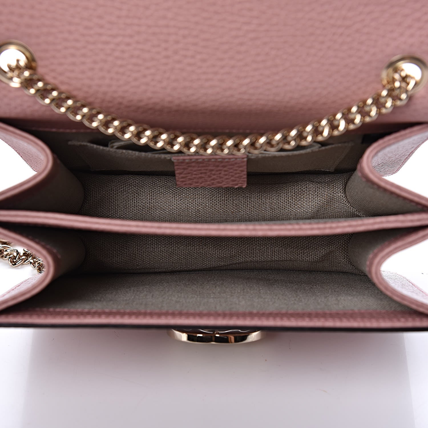 Gucci Dollar Calfskin Small Interlocking G Shoulder Bag Soft Pink 5 of 9