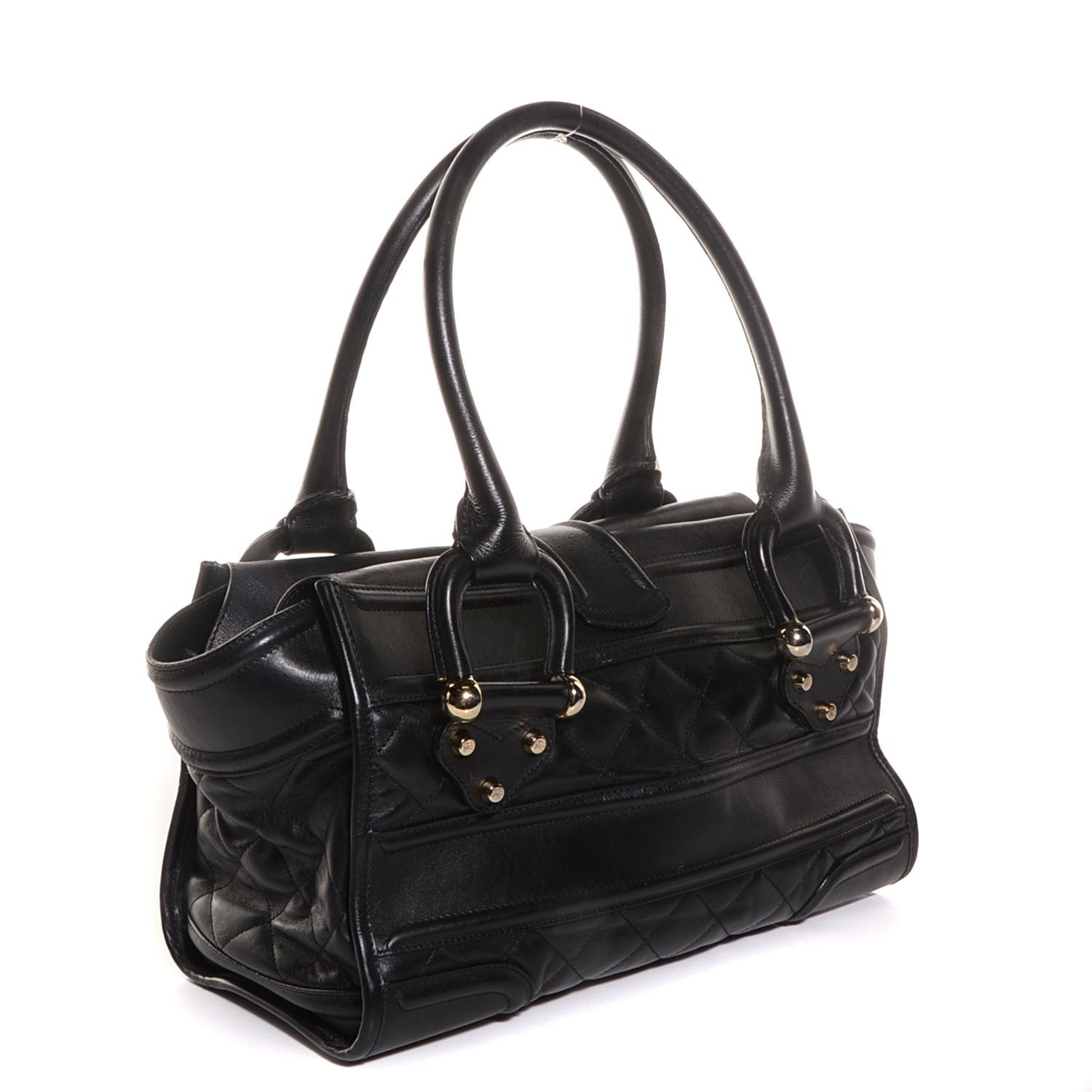 Burberry Quilted Calfskin Large Manor Tote Black 3 of 8