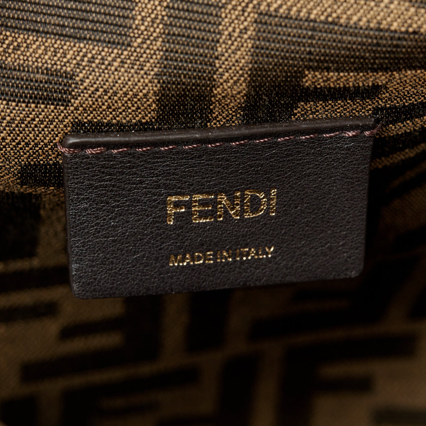 Shiny Nappa Medium Fendi First Caramello