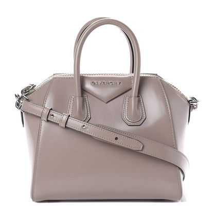 Givenchy Shiny Lord Calfskin Mini Antigona Taupe 1 of 10